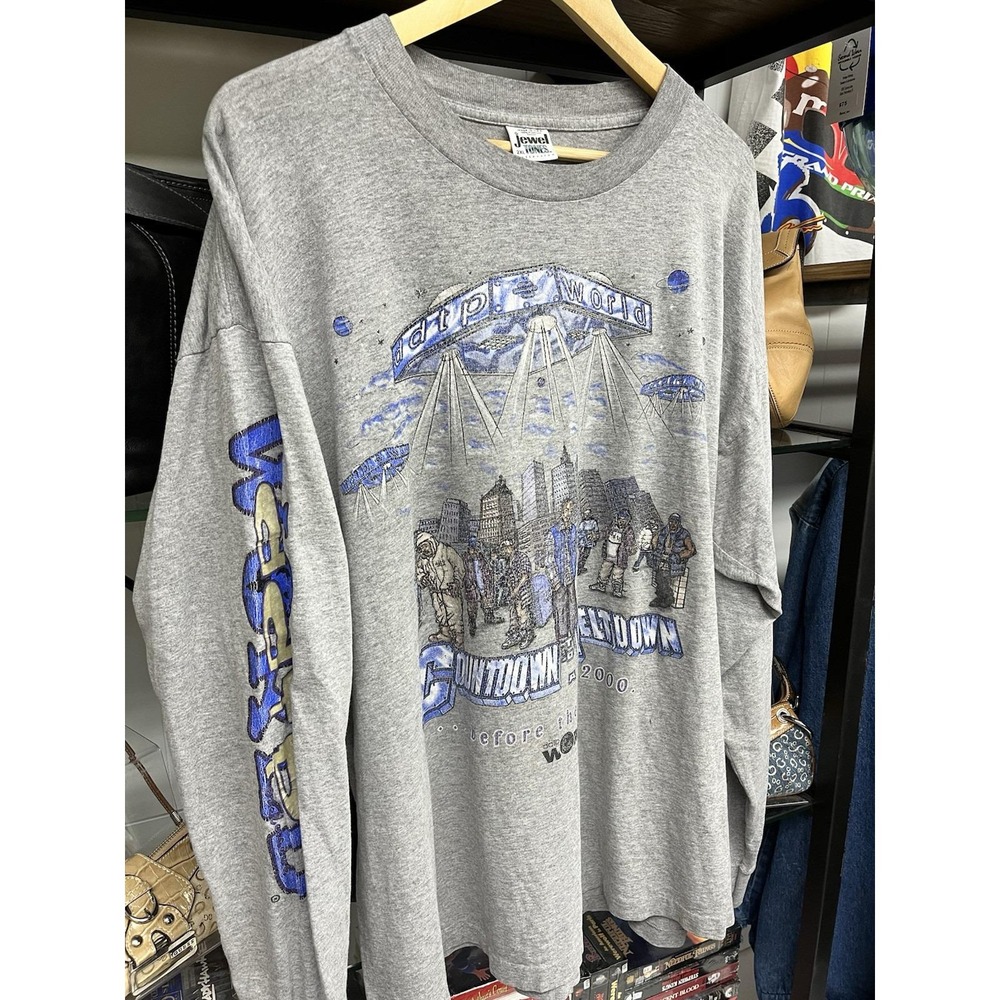 VTG 90s Countdown to Meltdown Before The Year 2000 LS T Shirt Size XXL RAP TEE